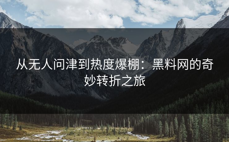从无人问津到热度爆棚：黑料网的奇妙转折之旅